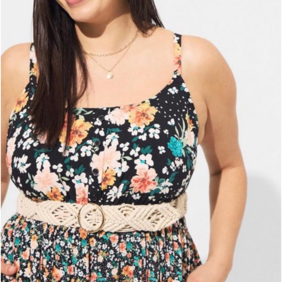 🆕 Crochet Denim Belt 4 4X 26 M L 10 12 0 00 NWT Torrid New! Ivory - Picture 2 of 6